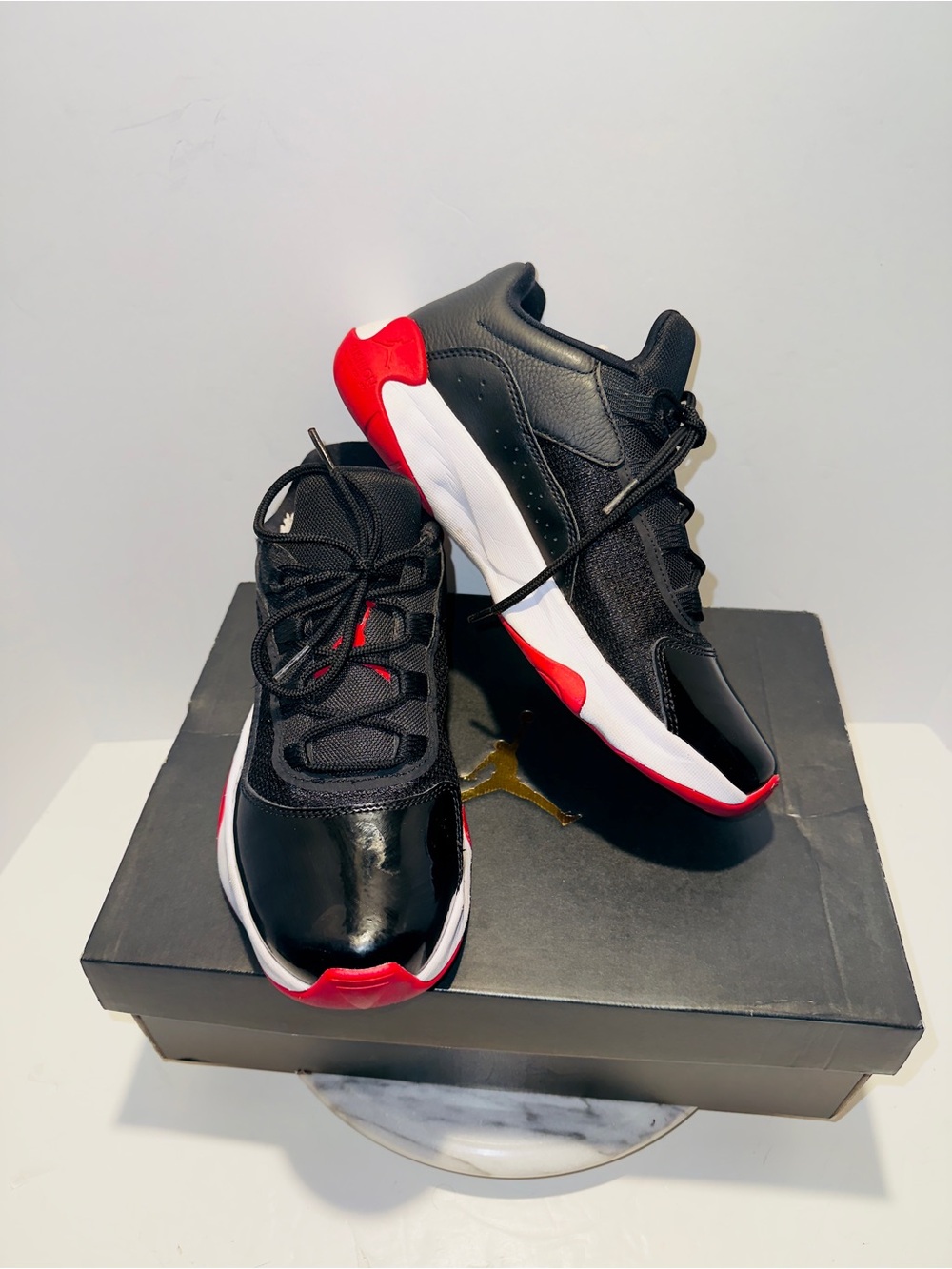 Size 8 Nike Air Jordan 11 CMFT Low Shoes Black Red White "Bred" DM0844-005 Men’s